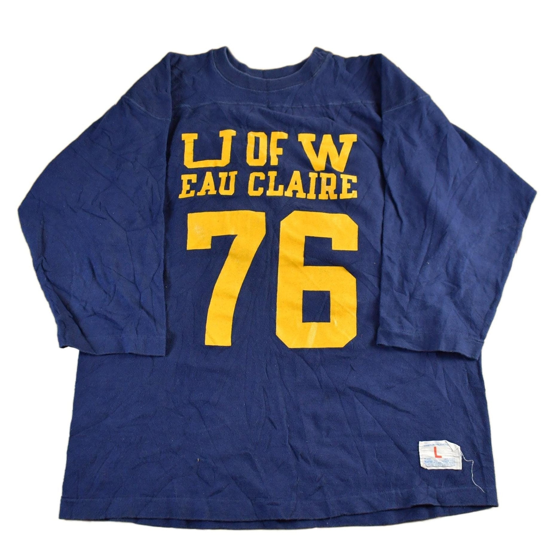 Vintage 1970s University of Wisconsin Eau Claire Champion T-Shirt Men's Large from propervintagecanada