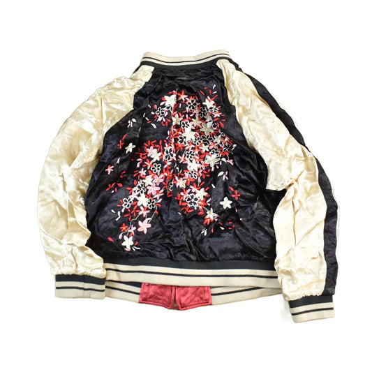 Vintage 1970s USA Korean Sukajan Souvenir Bomber Jacket Adult XS from propervintagecanada