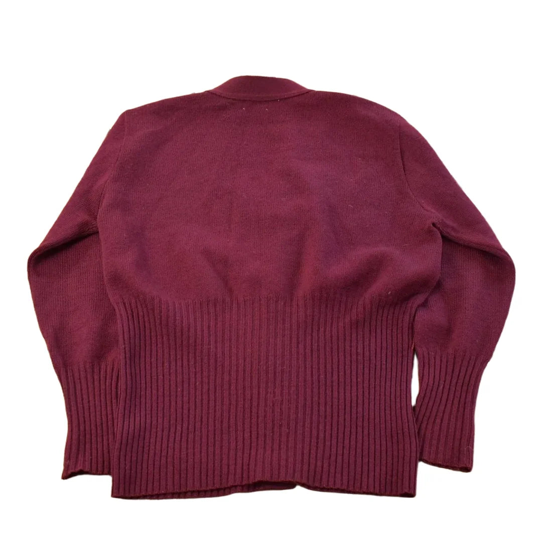 Vintage 1970s Wallachs Wool Knit Cardigan Sweater Men's Large from propervintagecanada