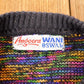 Vintage 1970s Wani Oswal Abstract Wool Knit Cardigan Sweater Women's S from propervintagecanada