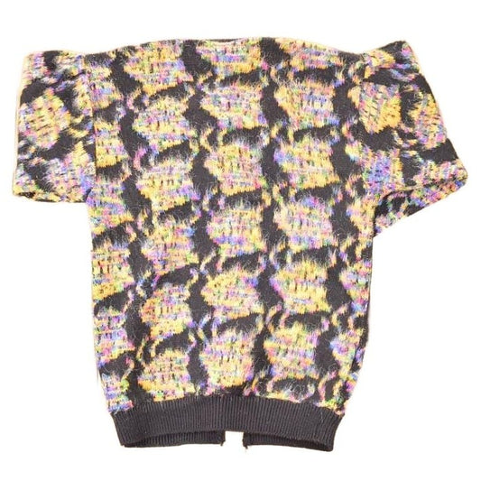 Vintage 1970s Wani Oswal Abstract Wool Knit Cardigan Sweater Women's S from propervintagecanada