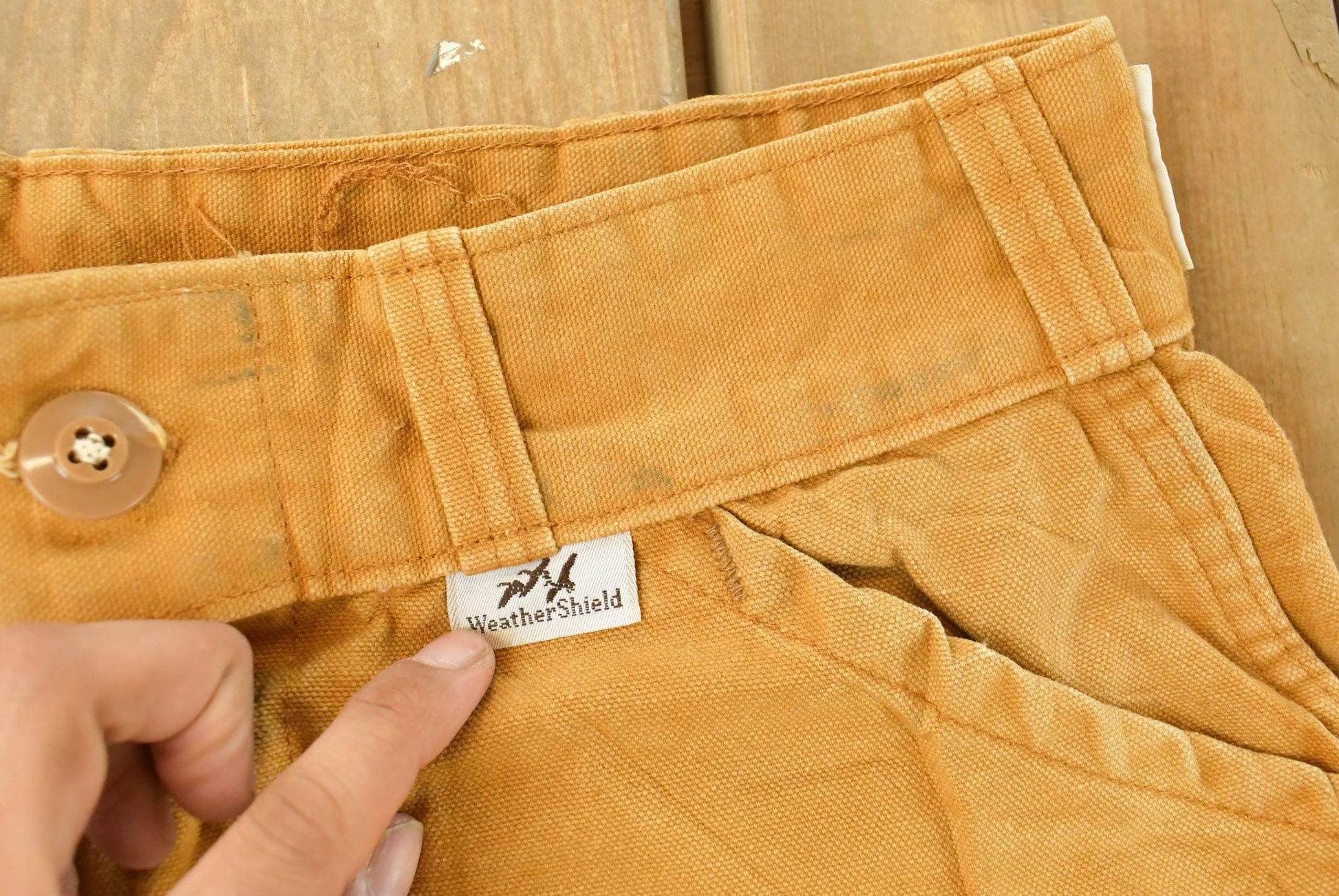 Vintage 1970s Weathershield Hunting Brush Pants Men's 31 x 25 from propervintagecanada
