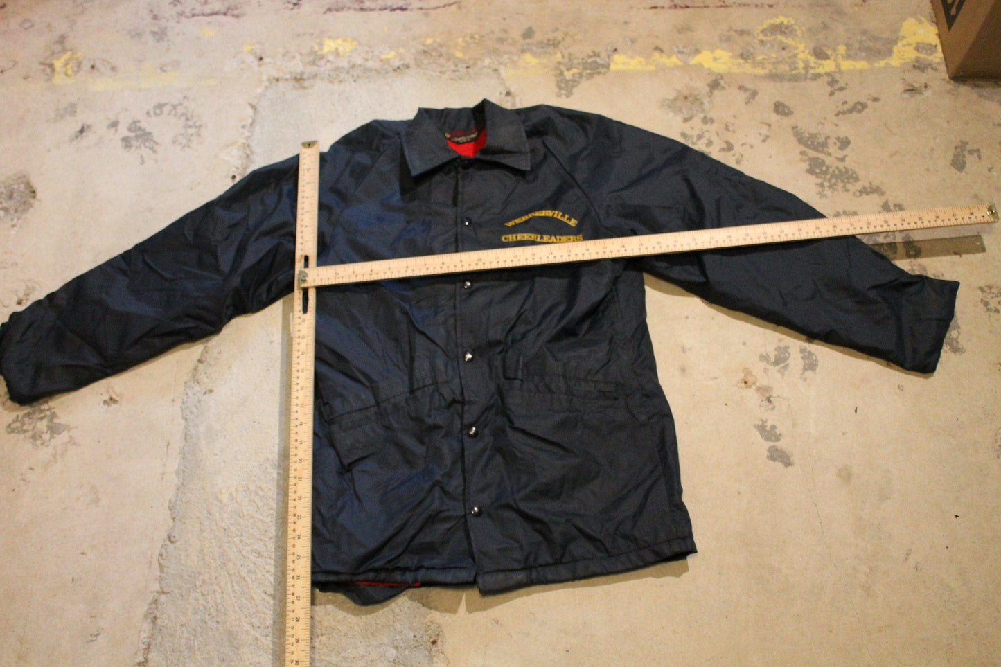 Vintage 1970s Webberville Cheerleaders Pla-Jac By Dunbrooke Fleece Lined Windbreaker Men's S from propervintagecanada