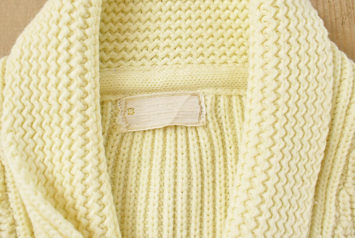 Vintage 1970s Western Cowboy Cowichan Knit Cardigan Sweater Men's M from propervintagecanada