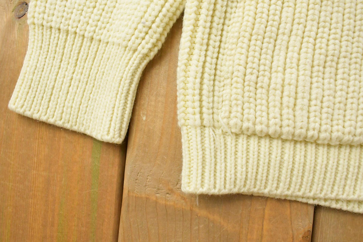 Vintage 1970s Western Cowboy Cowichan Knit Cardigan Sweater Men's M from propervintagecanada