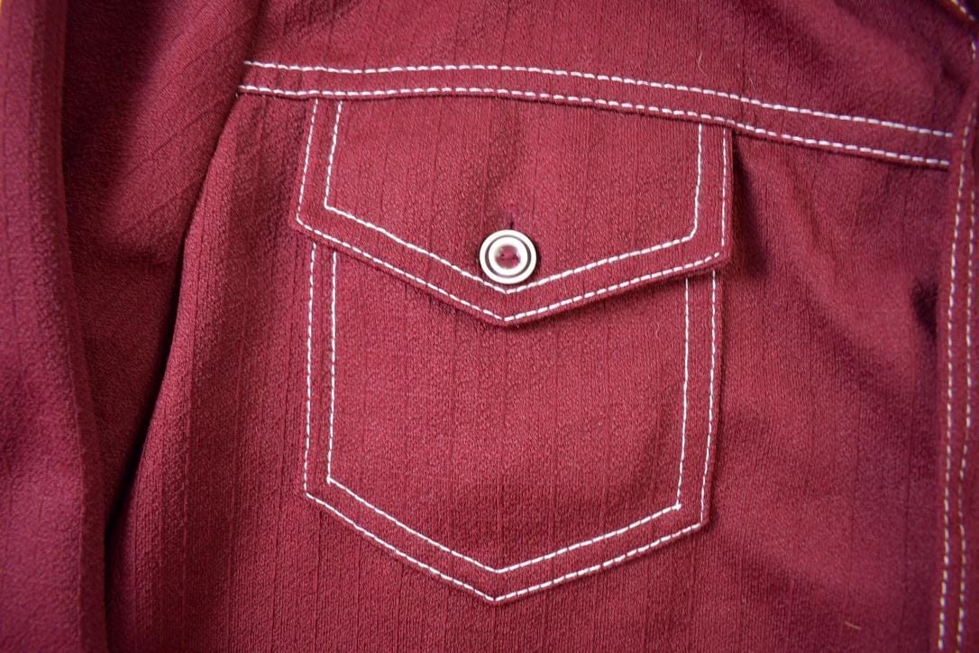 Vintage 1970s Western Style Pointed Collar Button Up Light Jacket Men's Medium from propervintagecanada