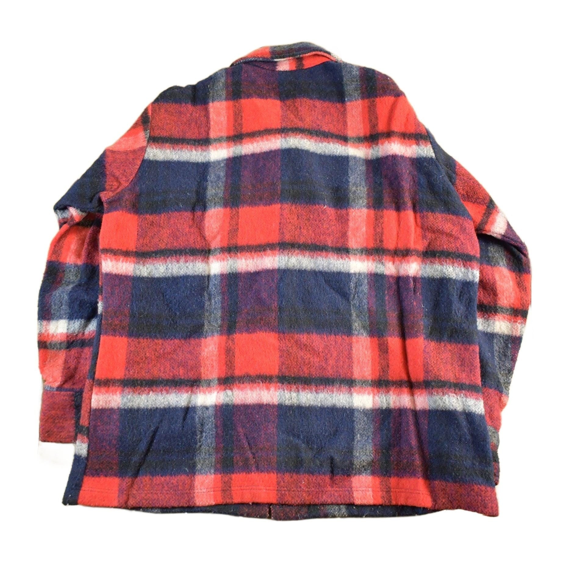 Vintage 1970s Wool Flannel Shirt Jacket Men's M-L / Shacket True Vintage / 70s Plaid Outdoors / Flannel Jacket / Button Up from propervintagecanada