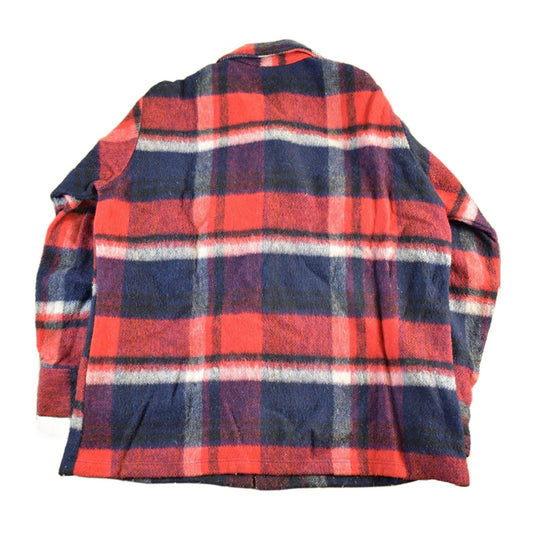 Vintage 1970s Wool Flannel Shirt Jacket Men's M-L / Shacket True Vintage / 70s Plaid Outdoors / Flannel Jacket / Button Up from propervintagecanada