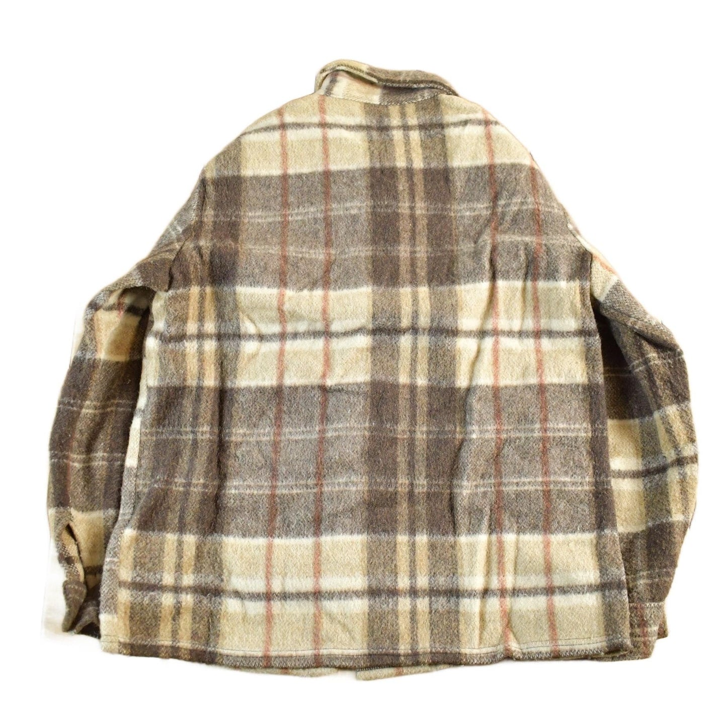 Vintage 1970s Wool Flannel Shirt Jacket Men's S-M / Shacket True Vintage / 70s Plaid Outdoors / Flannel Jacket / Button Up from propervintagecanada