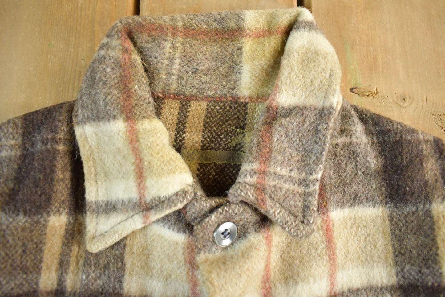 Vintage 1970s Wool Flannel Shirt Jacket Men's S-M / Shacket True Vintage / 70s Plaid Outdoors / Flannel Jacket / Button Up from propervintagecanada