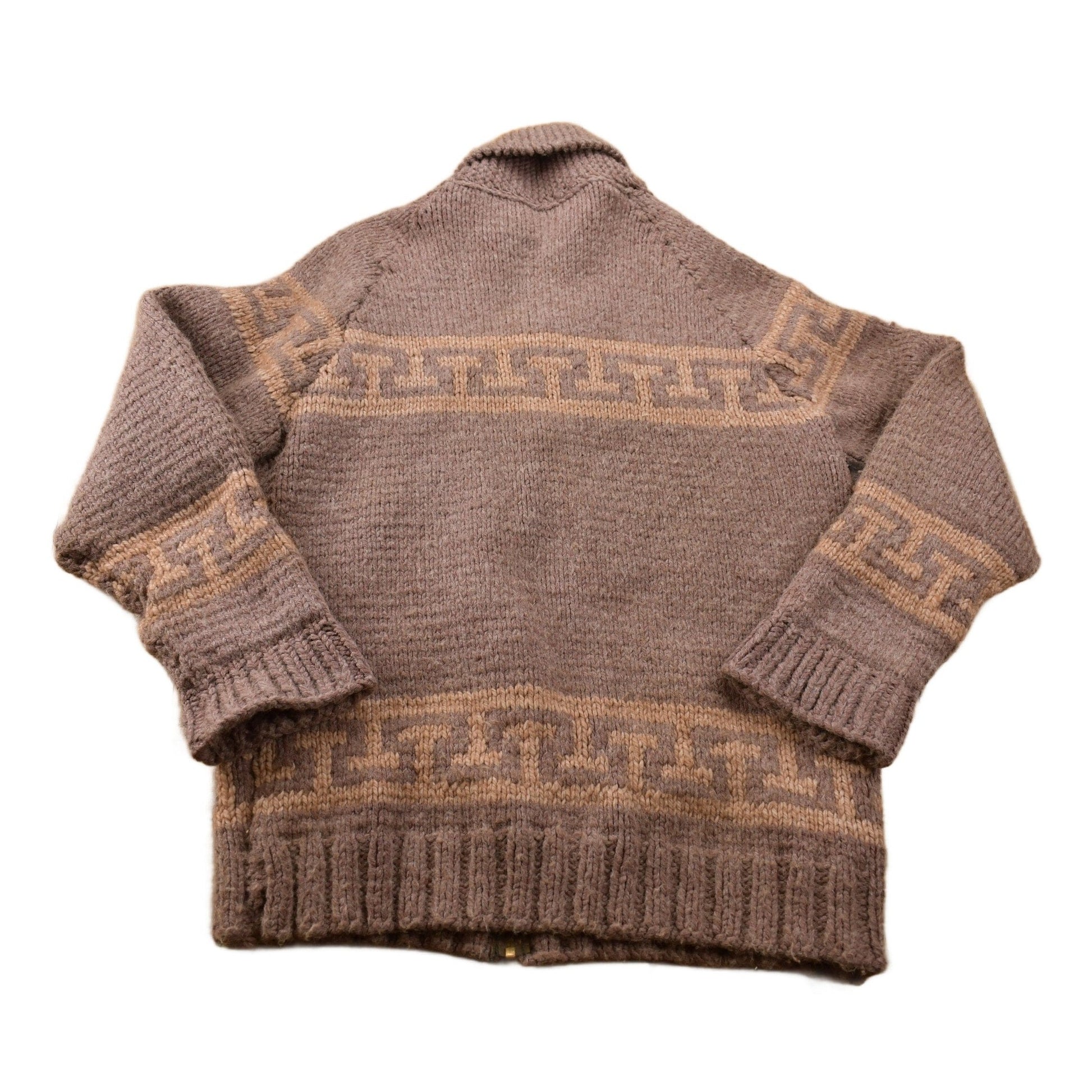 Vintage 1970s Wool Full Zip Knit Sweater Men's 2XL from propervintagecanada