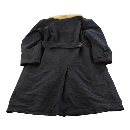 Vintage 1970s Wool Fur Collar Trench Coat Men's Large from propervintagecanada