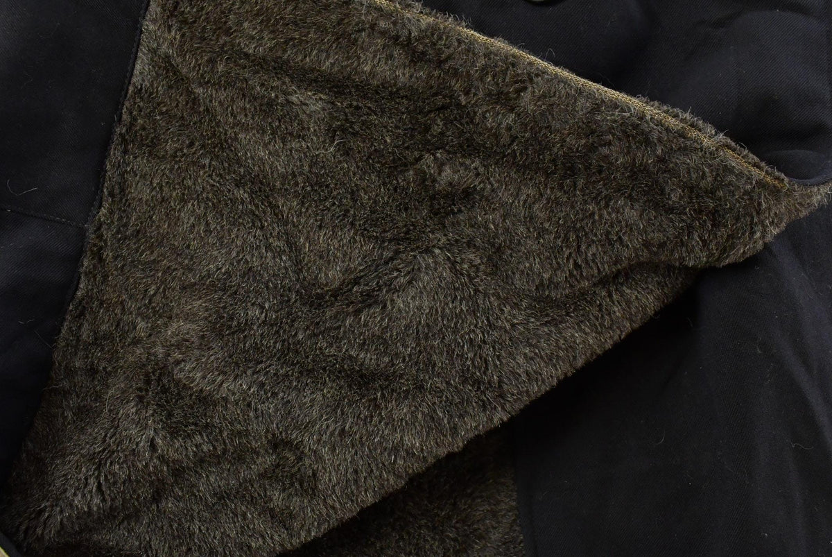 Vintage 1970s Wool Fur Collar Trench Coat Men's Large from propervintagecanada