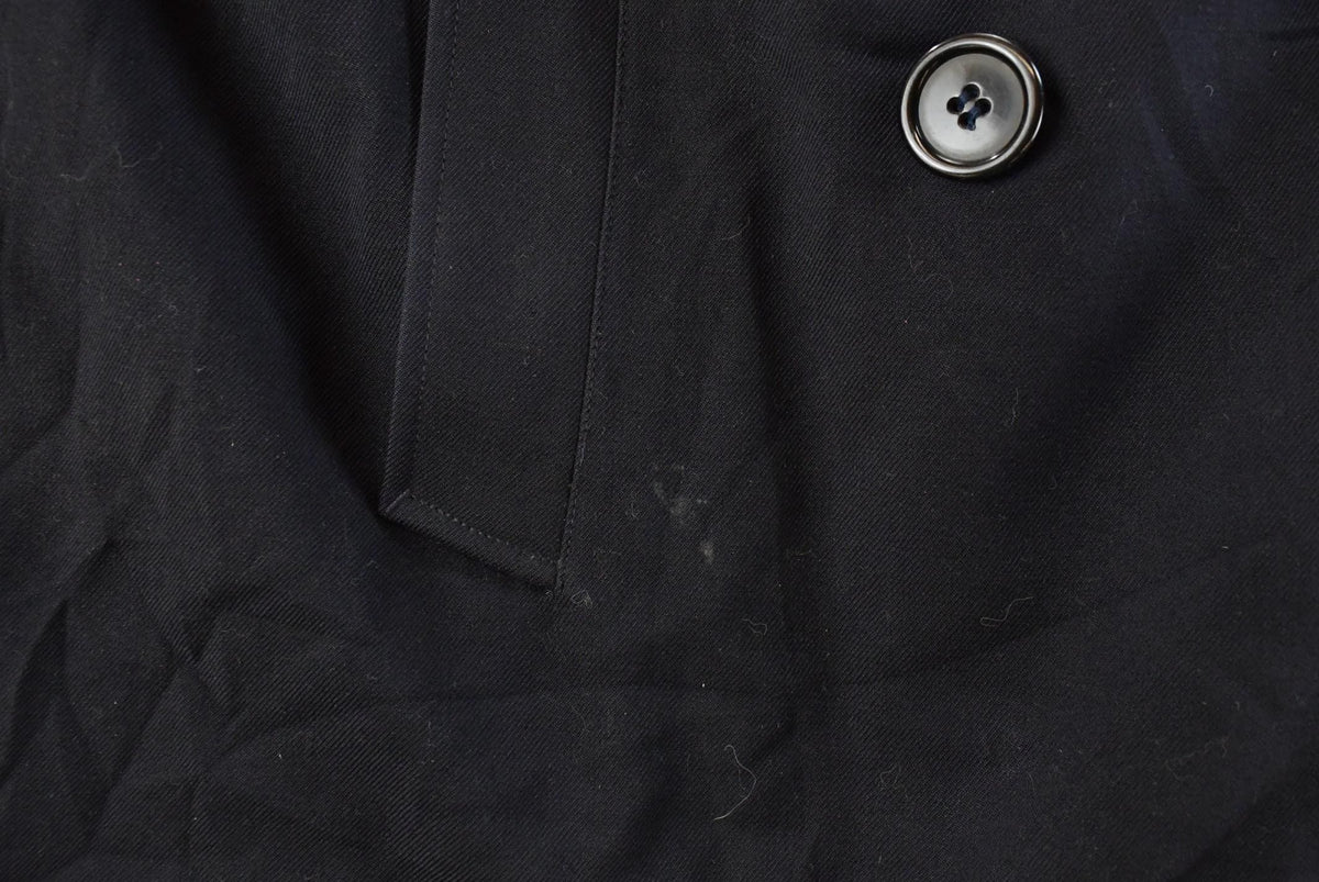 Vintage 1970s Wool Fur Collar Trench Coat Men's Large from propervintagecanada