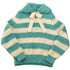 Vintage 1970s Wool Knit Bow Tie Green Beige Stripe Sweater Men&