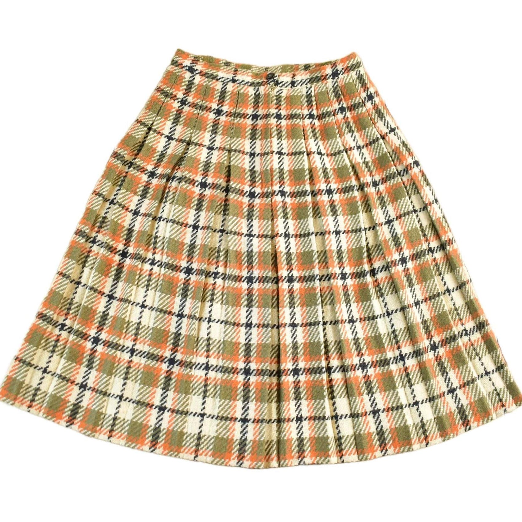 Vintage 1970s Wool Tartan Plaid Skirt Women's 24 from propervintagecanada