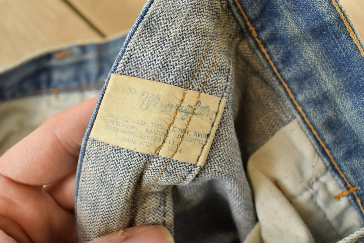 Vintage 1970s Wrangler Denim Blue Jeans Men's 29 x 27.5 from propervintagecanada