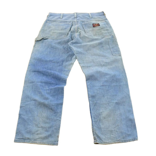 Vintage 1970s Wrangler Distressed Denim Jeans Men's 34 x 29 from propervintagecanada