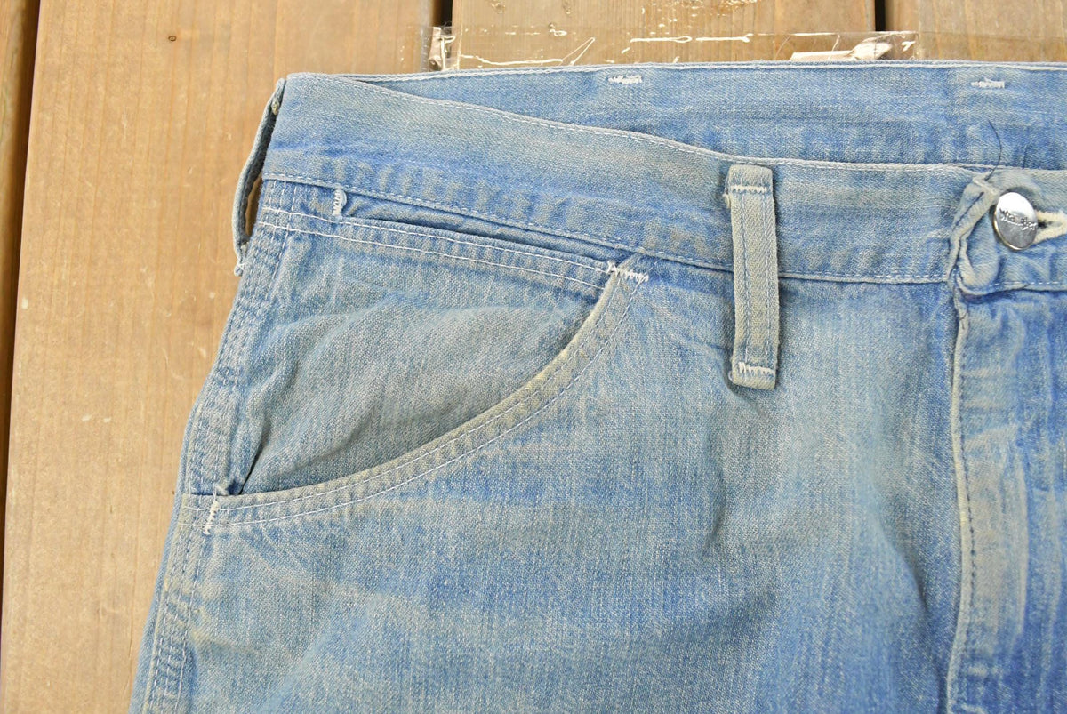 Vintage 1970s Wrangler Distressed Denim Jeans Men's 34 x 29 from propervintagecanada
