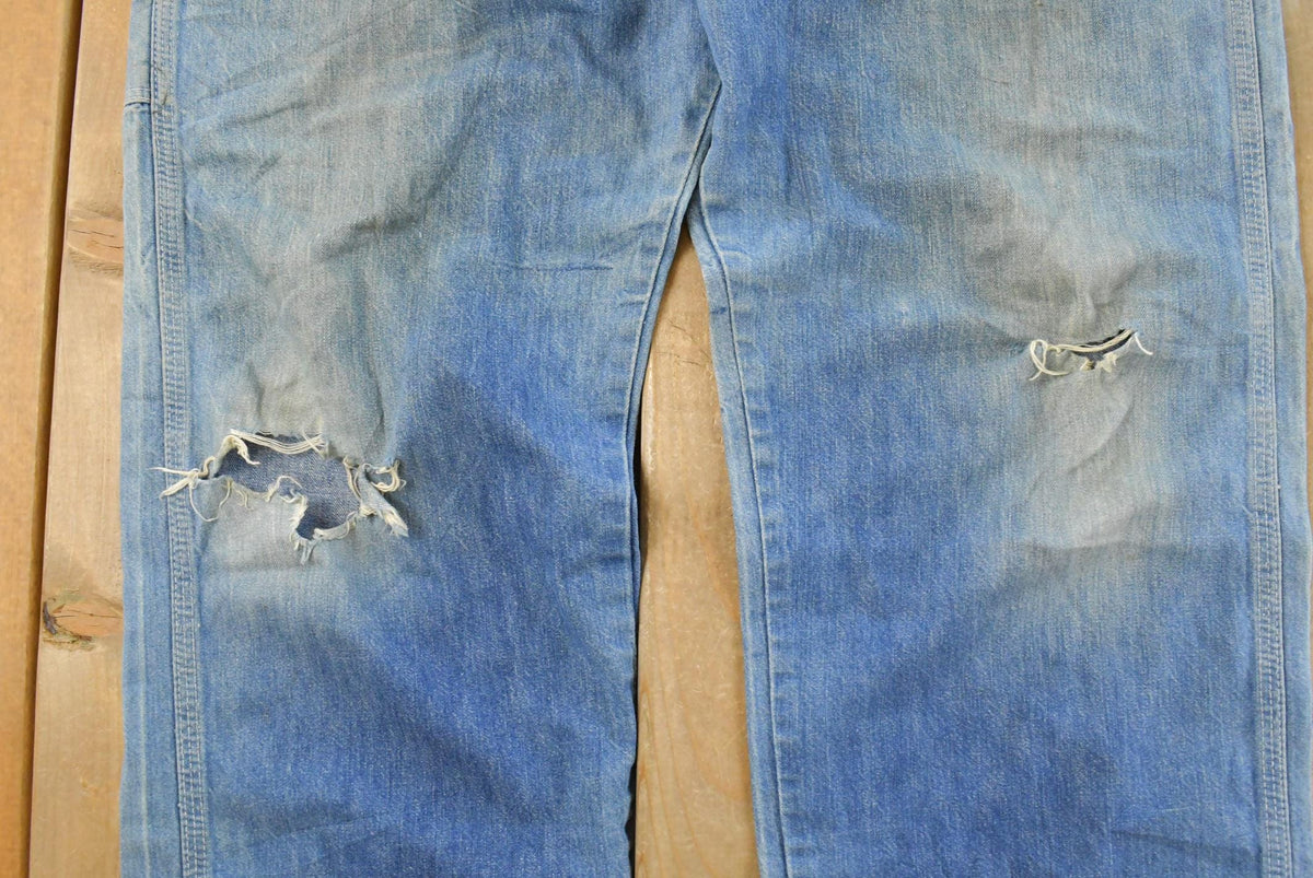 Vintage 1970s Wrangler Distressed Denim Jeans Men's 34 x 29 from propervintagecanada