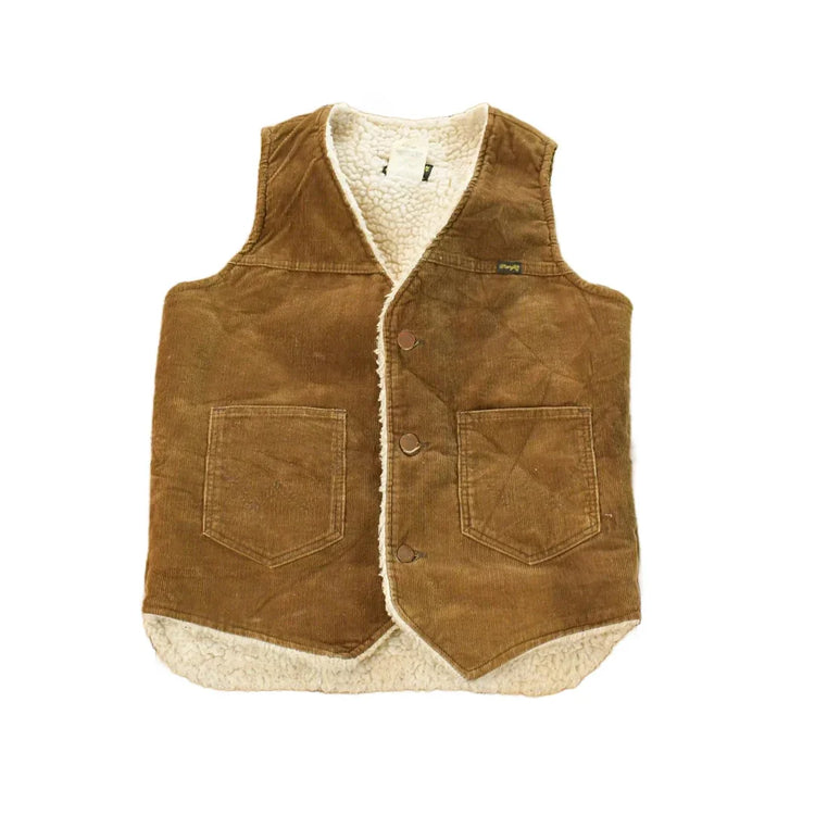 Vintage 1970s Wrangler Sherpa Lined Corduroy Vest Men's Small / Vintage Denim / Streetwear / Vintage Fall Outerwear / True Vintage from propervintagecanada