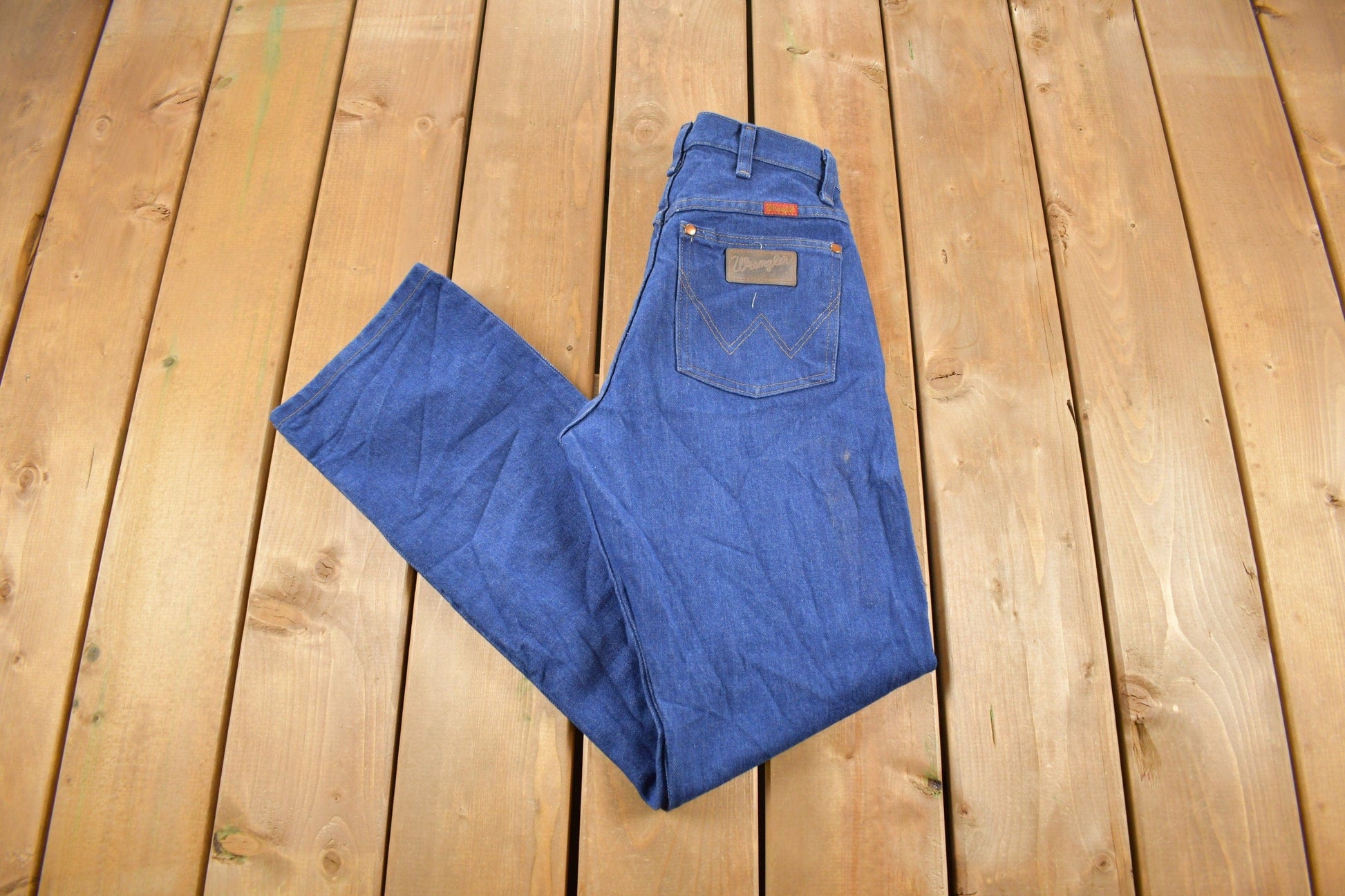 Vintage 1970s Wrangler Western Style Denim Jeans Men's 26 x 30 from propervintagecanada
