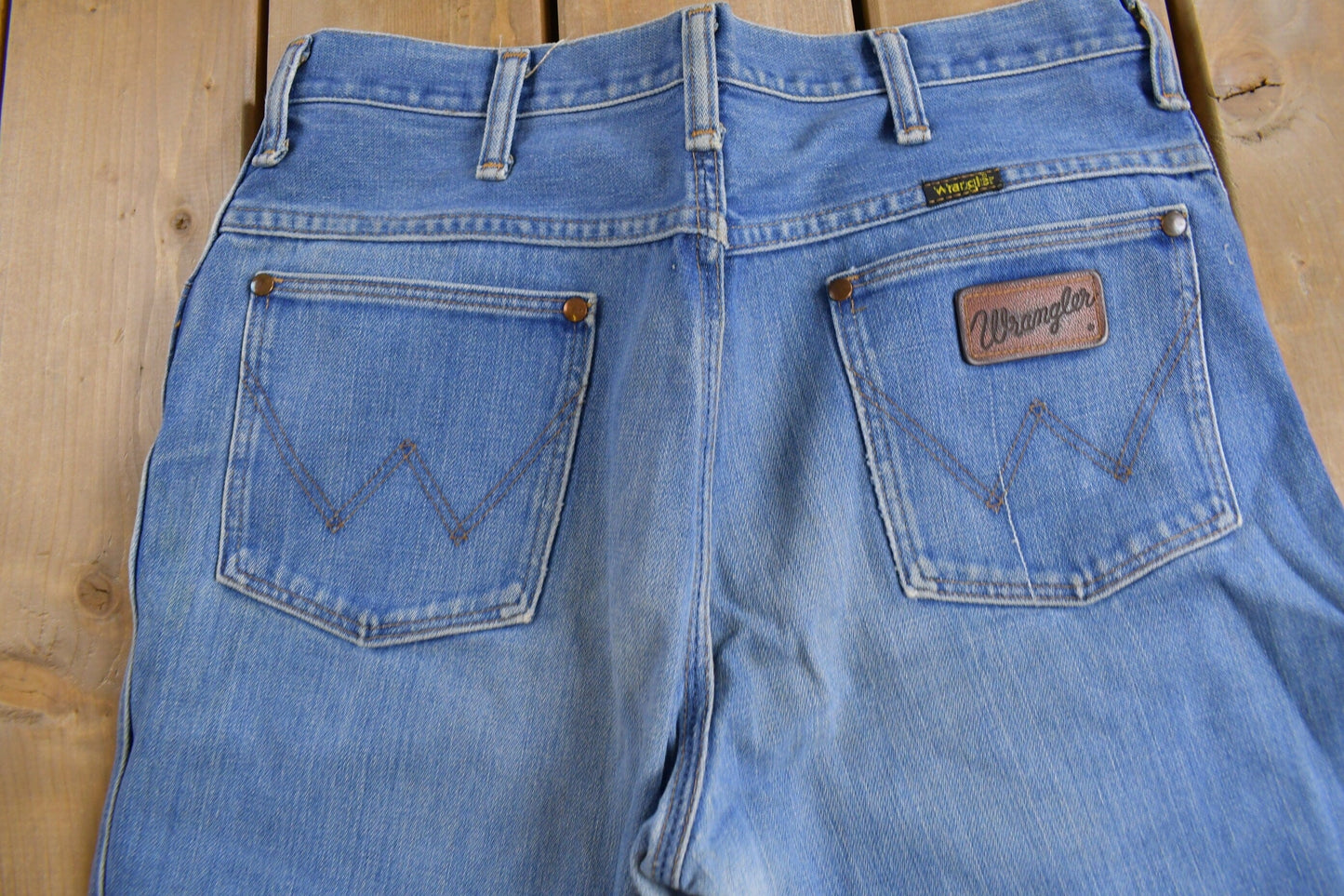 Vintage 1970s Wrangler Western Style Denim Jeans Men's 34 x 28 from propervintagecanada