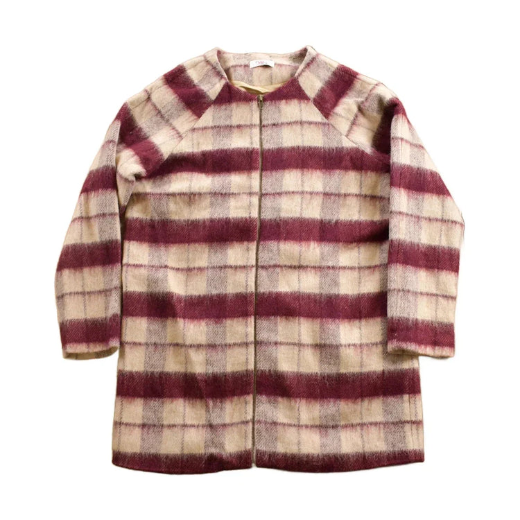 Vintage 1970s Xcel Couture Full Length Plaid Mohair Coat Men's Medium from propervintagecanada
