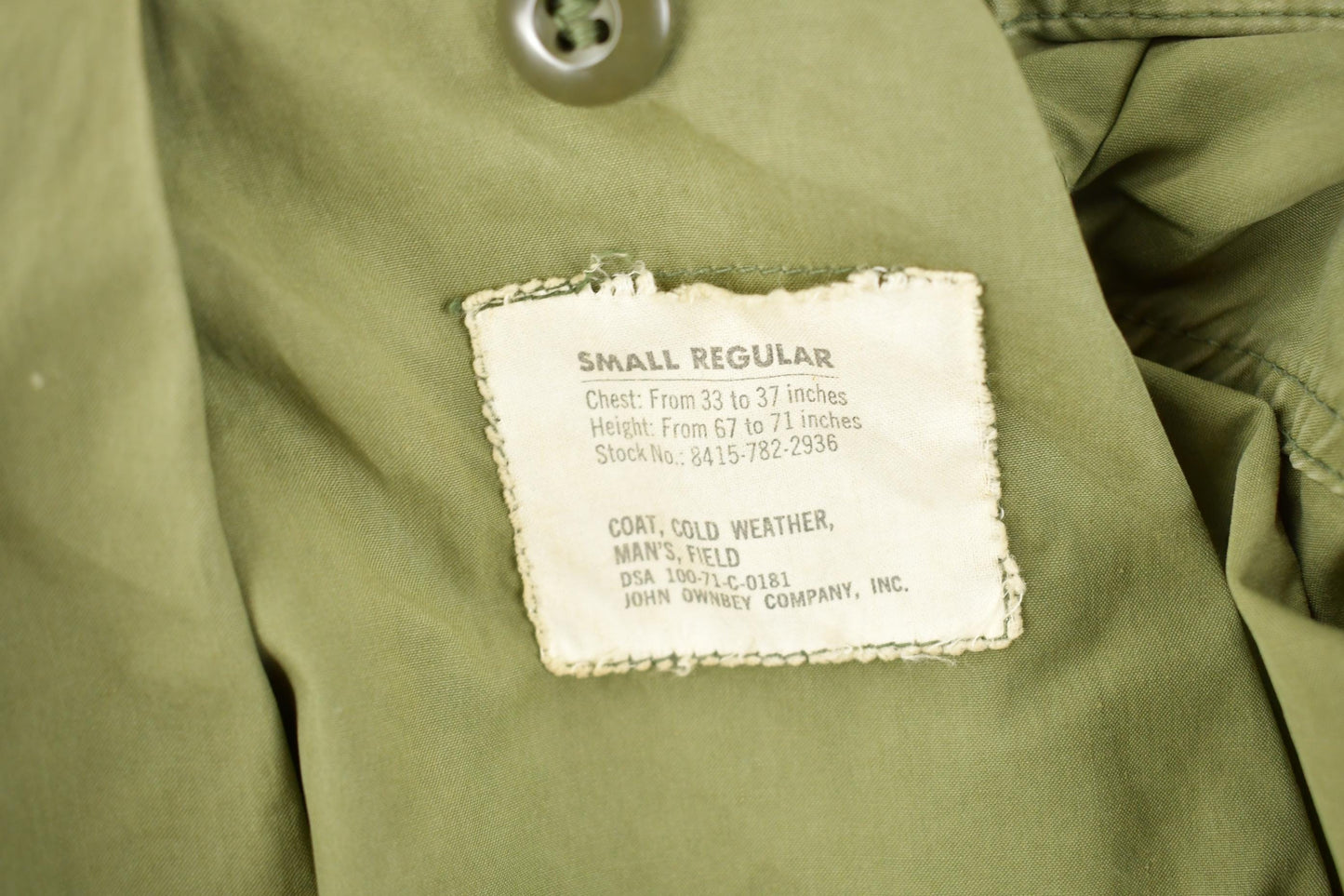Vintage 1971 Military Mans Cold Weather Field Coat from propervintagecanada