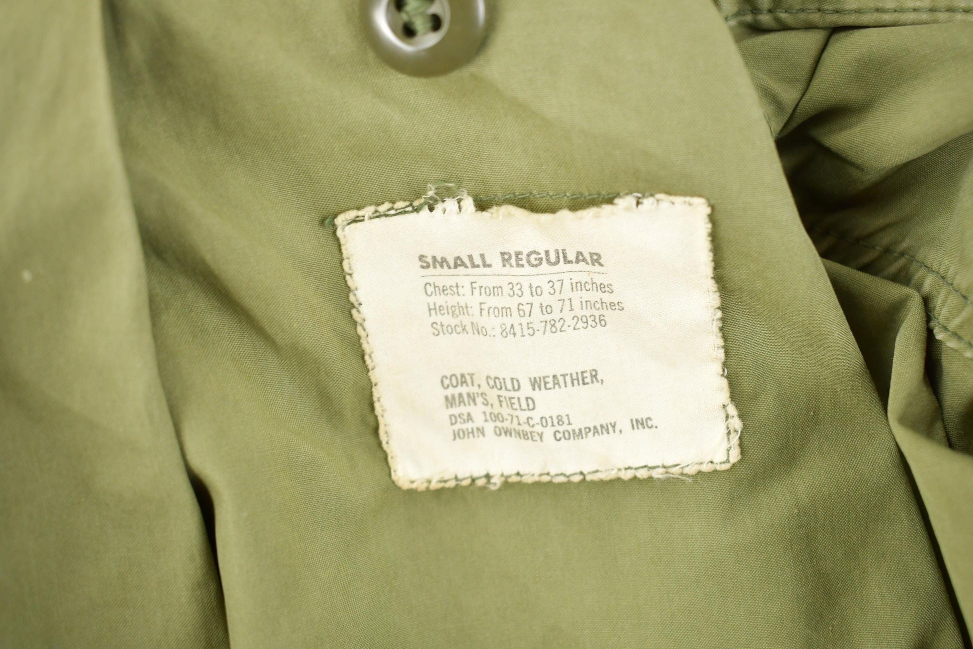 Vintage 1971 Military Mans Cold Weather Field Coat from propervintagecanada