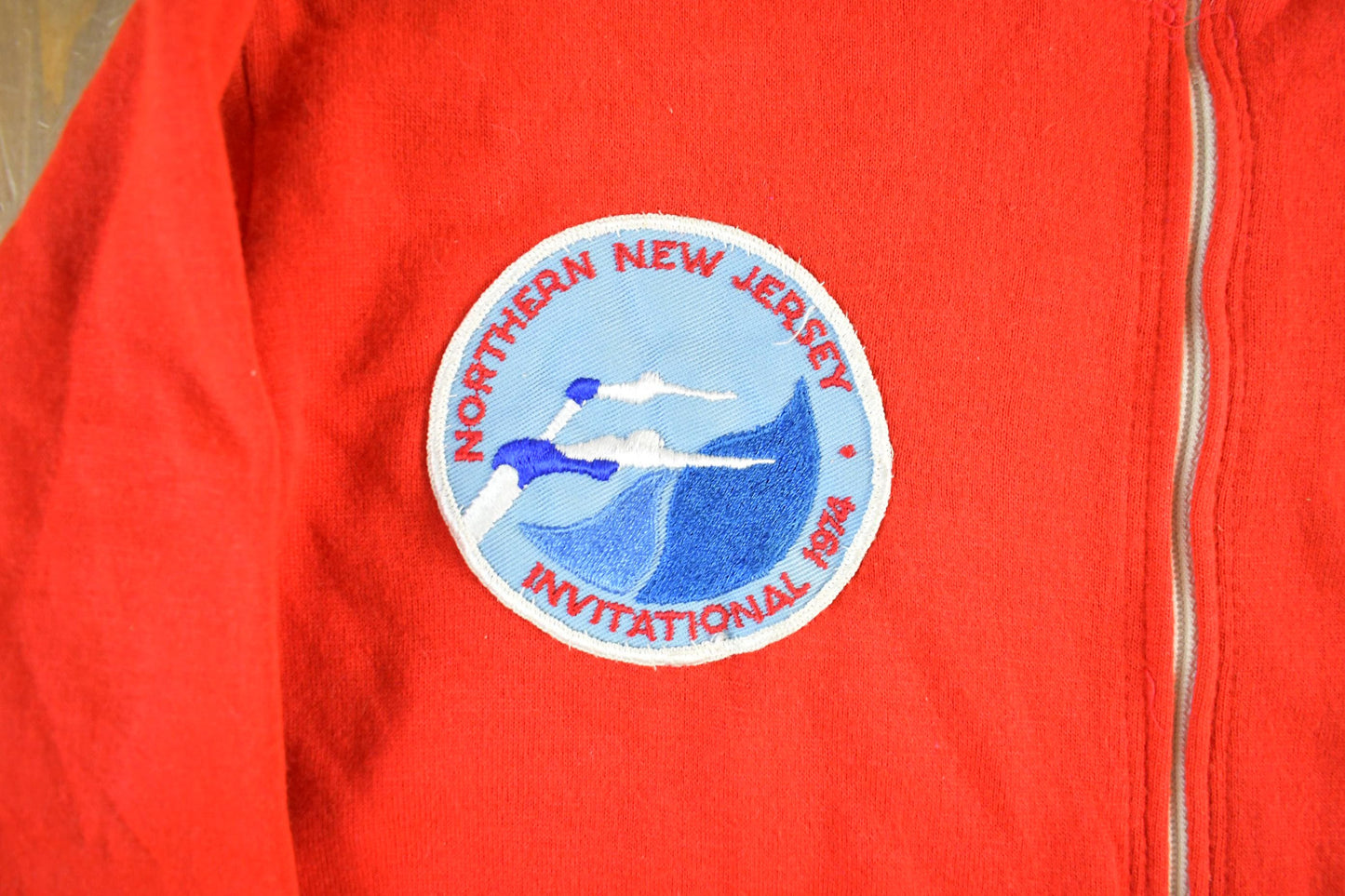 Vintage 1974 Champion Schenectady Swim Club Zip Up Sweatshirt Men's Medium from propervintagecanada