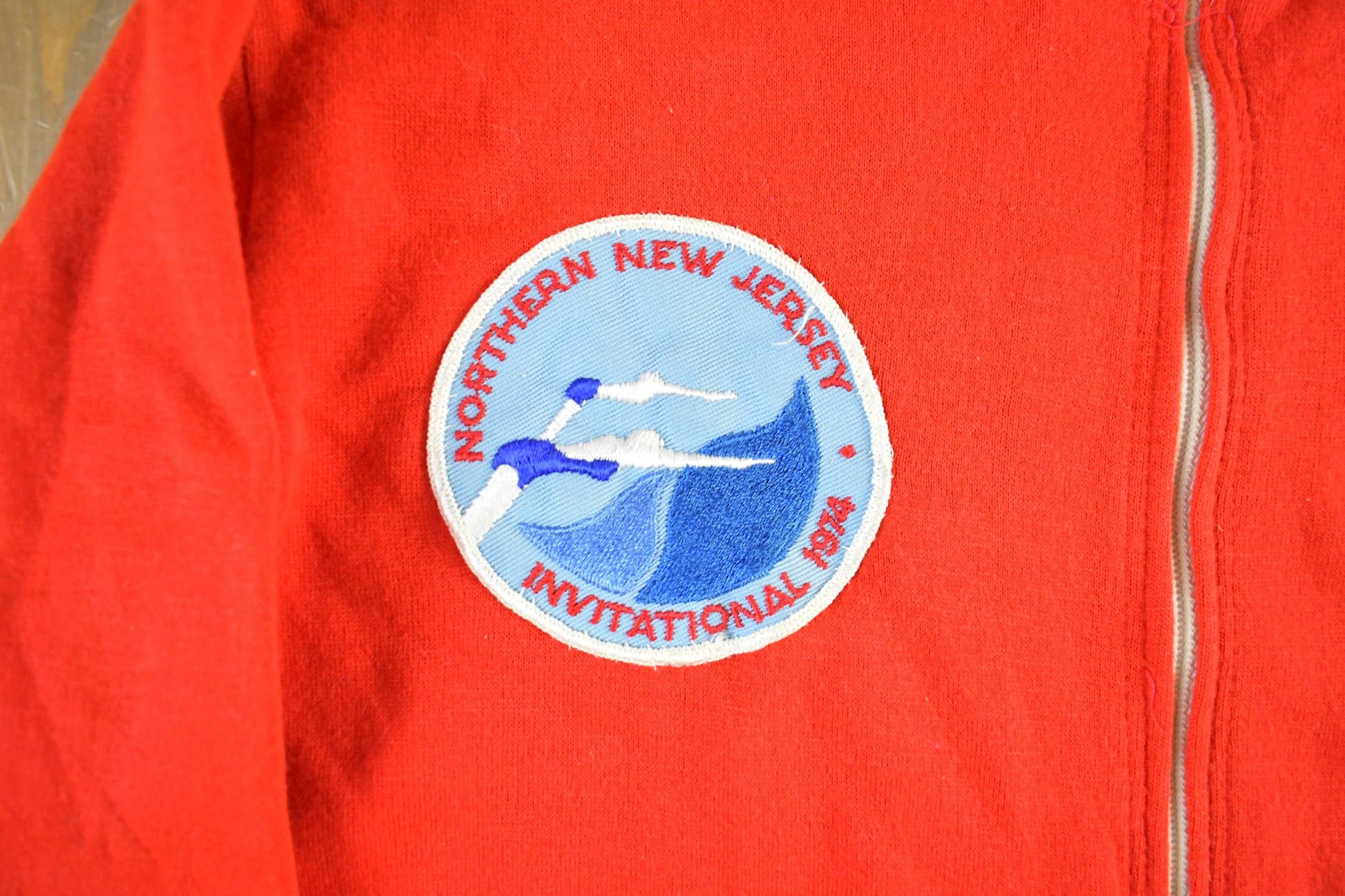 Vintage 1974 Champion Schenectady Swim Club Zip Up Sweatshirt Men's Medium from propervintagecanada