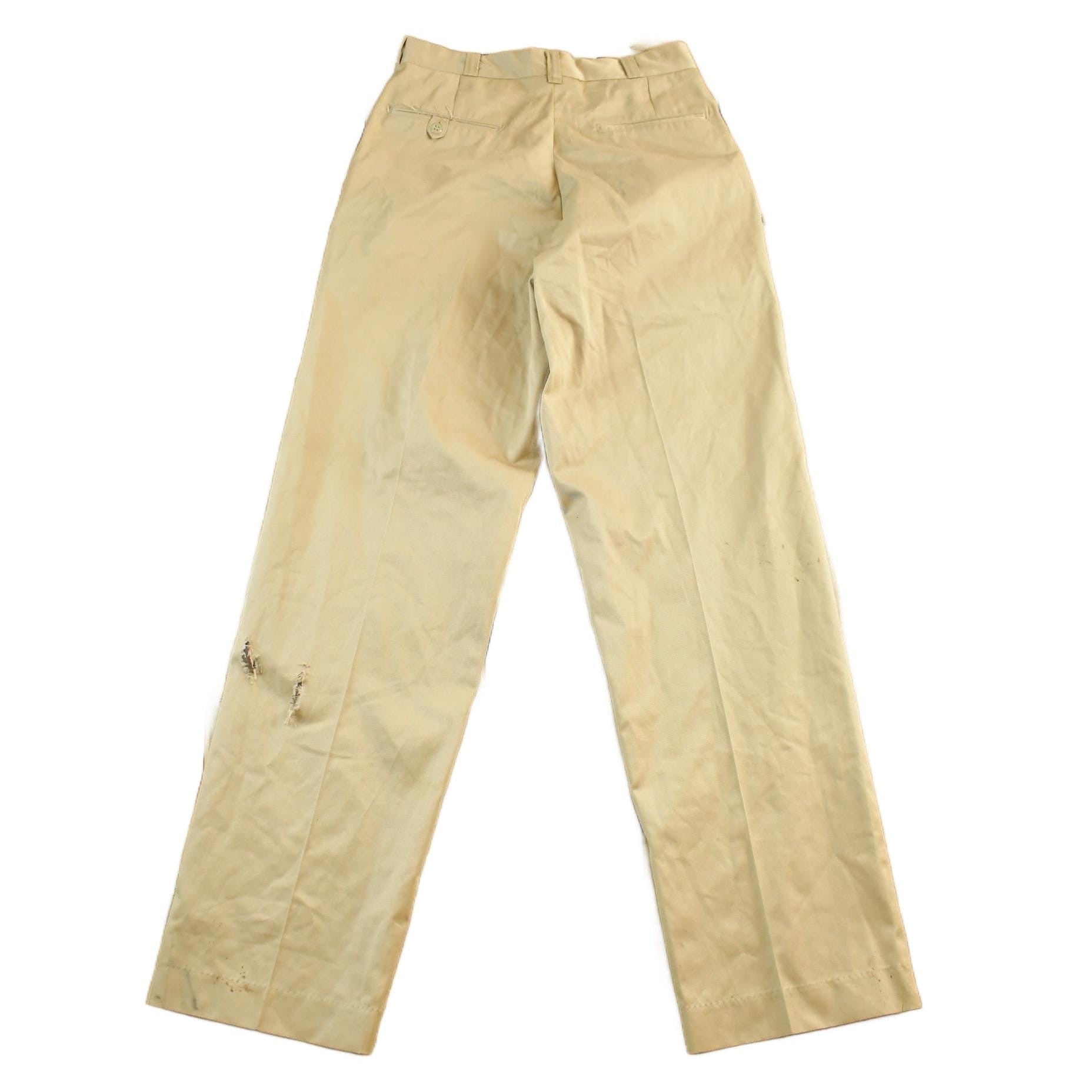 Vintage 1975 Army Khaki Pants Men's Small 28 x 31 from propervintagecanada