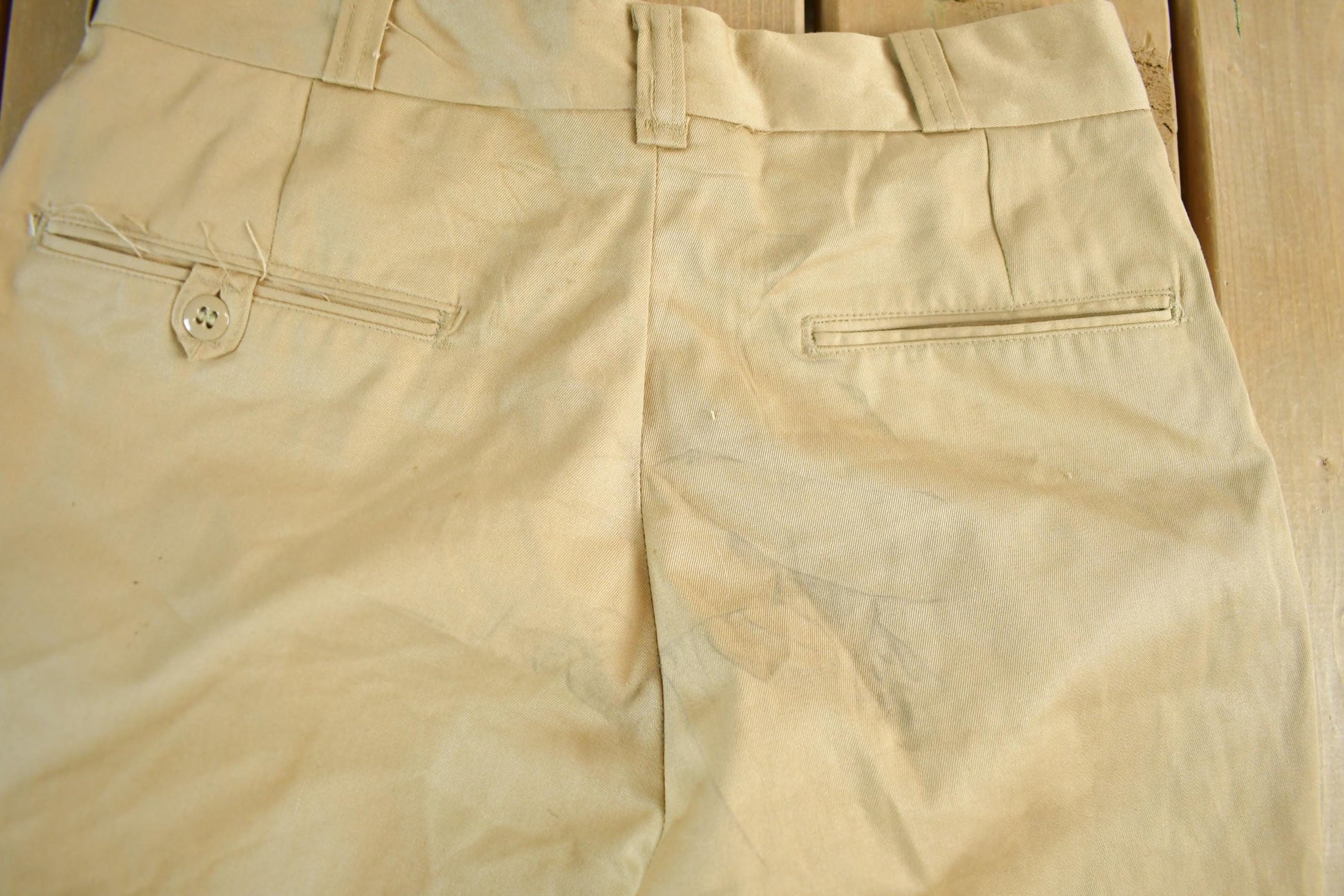 Vintage 1975 Army Khaki Pants Men's Small 28 x 31 from propervintagecanada