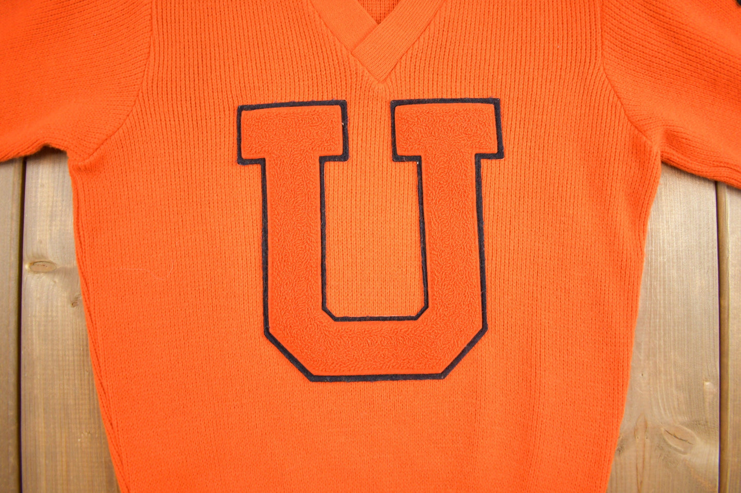Vintage 1975 Collegiate Knit Sweater Men's S from propervintagecanada