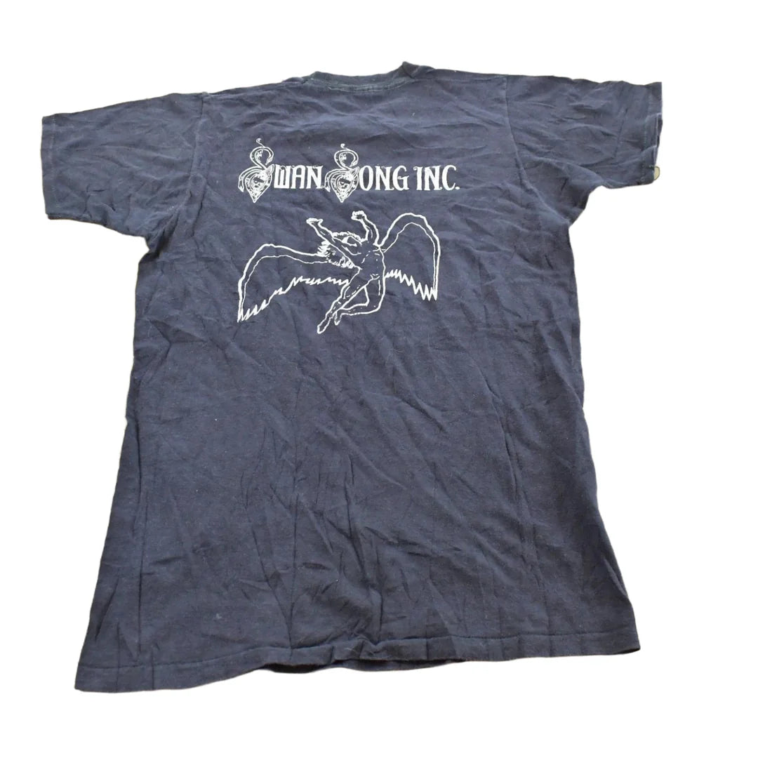 Vintage 1976 Led Zeppelin The Song Remains the Same Swan Song Band T-shirt Mens XS from propervintagecanada