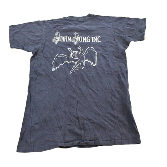 Vintage 1976 Led Zeppelin The Song Remains the Same Swan Song Band T-shirt Mens XS from propervintagecanada