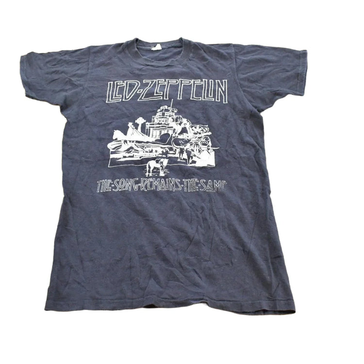 Vintage 1976 Led Zeppelin The Song Remains the Same Swan Song Band T-shirt Mens XS from propervintagecanada