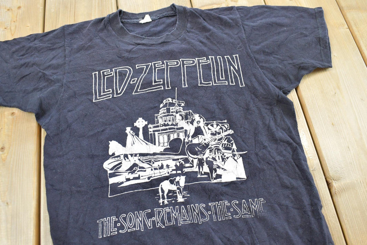 Vintage 1976 Led Zeppelin The Song Remains the Same Swan Song Band T-shirt Mens XS from propervintagecanada