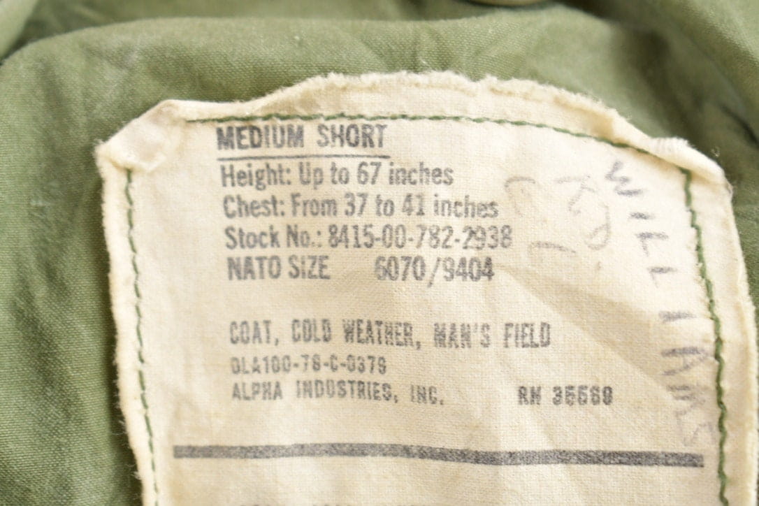 Vintage 1976 Military Army Sateen Field Jacket from propervintagecanada