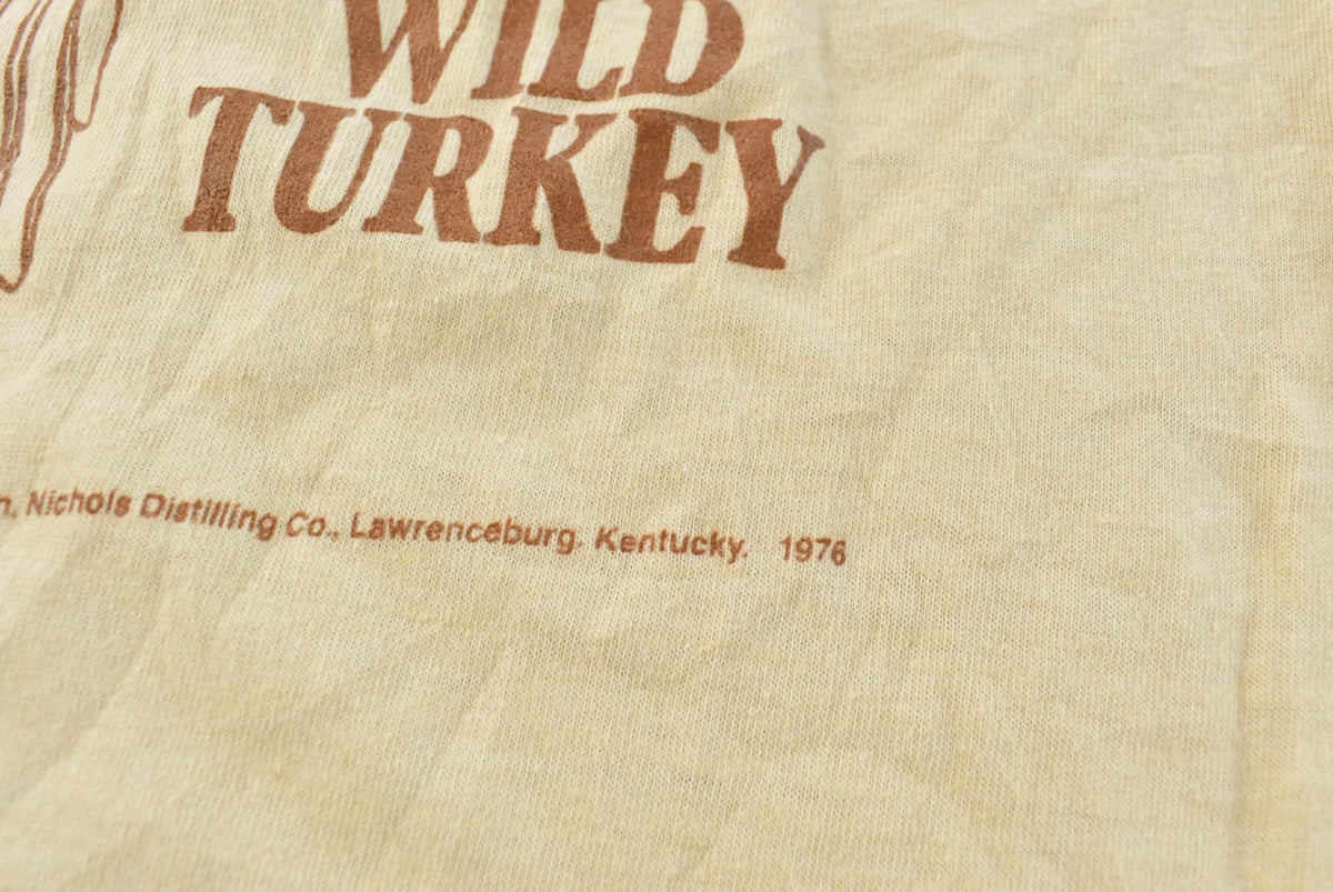 Vintage 1976 Wild Turkey Bourbon Ringer T-Shirt Men's XS from propervintagecanada