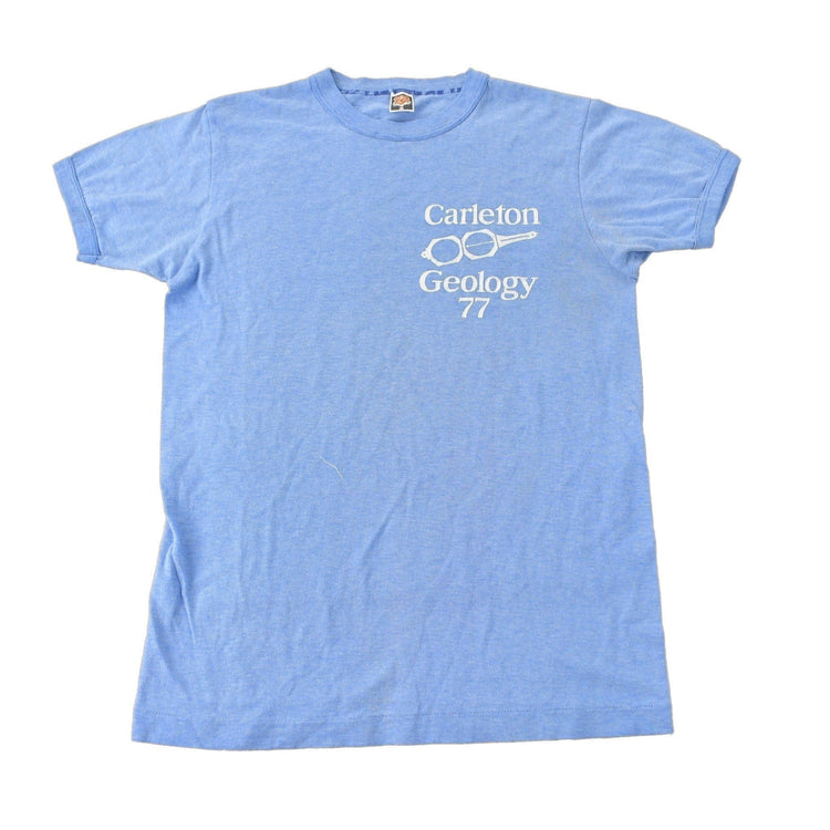 Vintage 1977 Carleton Geology Collegiate Graphic Ringer T-Shirt Men's S from propervintagecanada