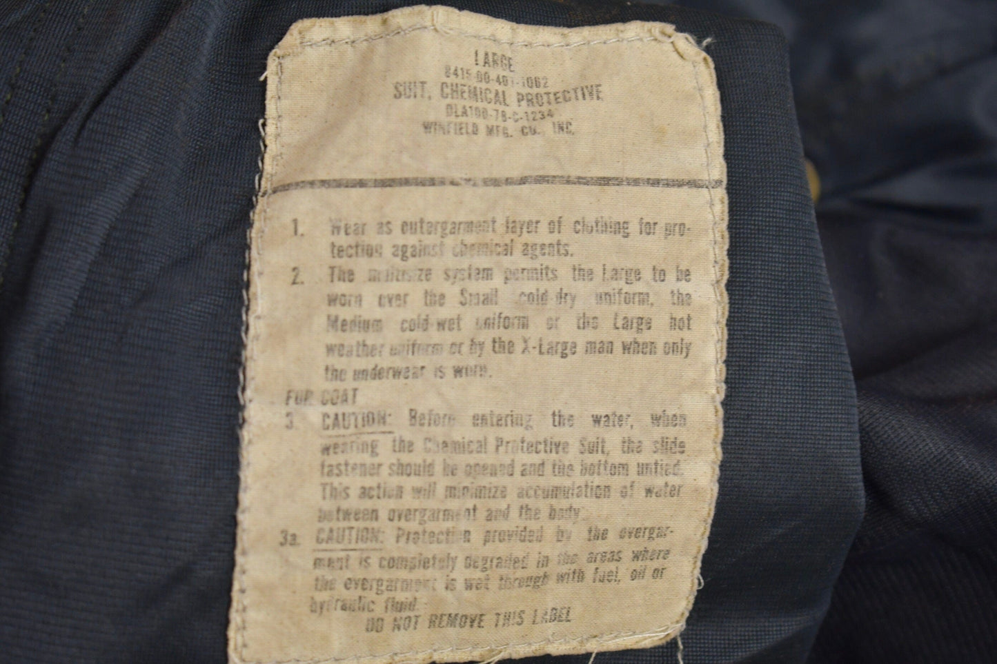 Vintage 1978 Army Military Chemical Protective Jacket Men's Large from propervintagecanada