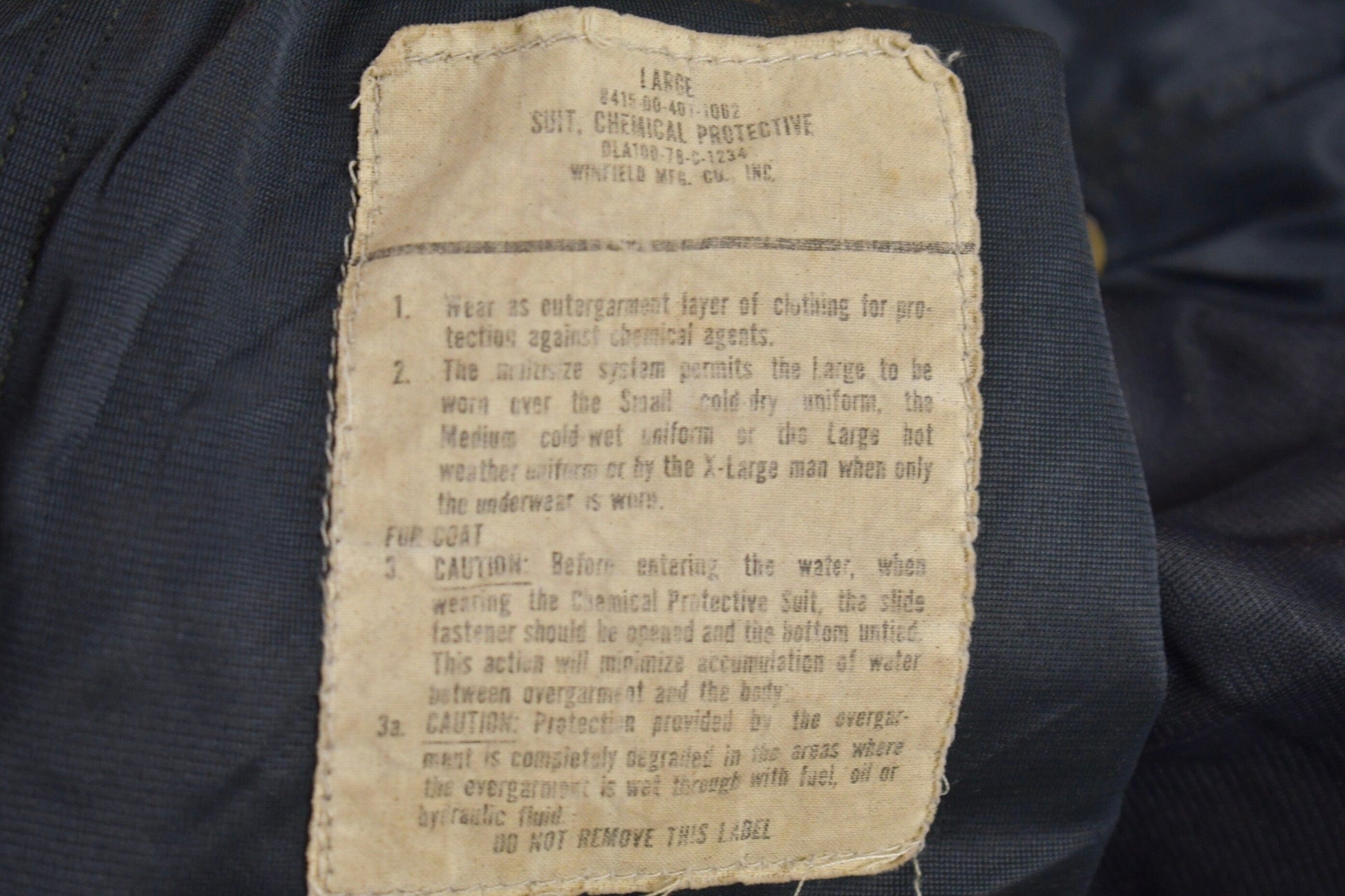 Vintage 1978 Army Military Chemical Protective Jacket Men's Large from propervintagecanada