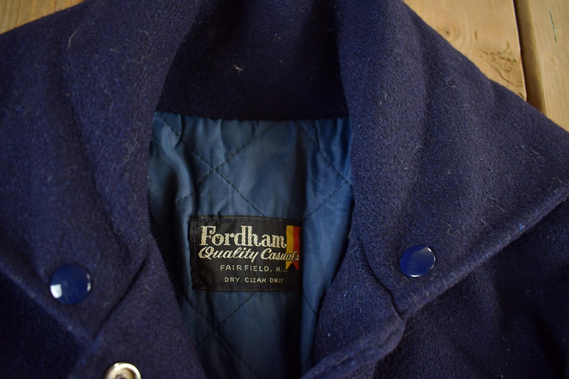 Vintage 1978 Fordham Wool Varsity Letterman Jacket Men's Small from propervintagecanada