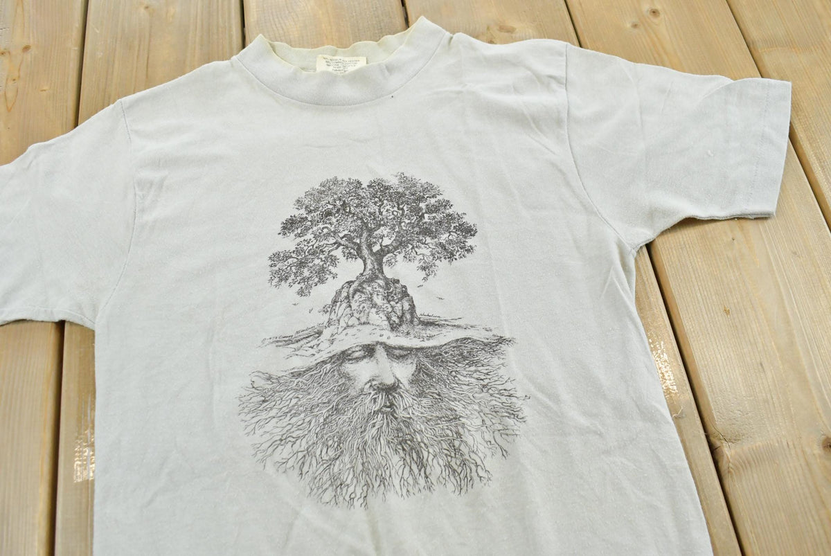 Vintage 1979 Nick Nicholson Tree of Life Art T-Shirt Men's XS from propervintagecanada