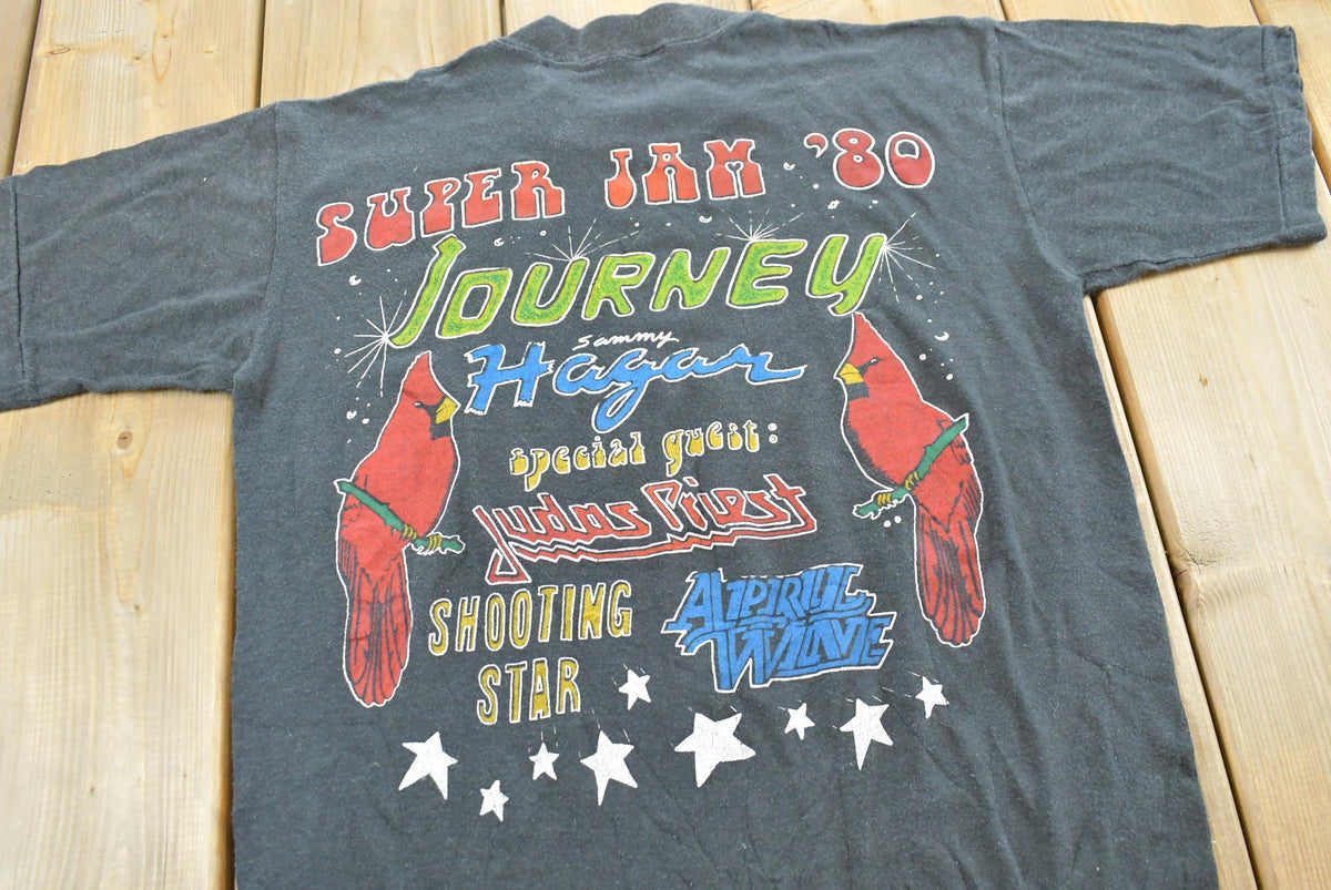 Vintage 1980 Journey Super Jam Concert Band T-shirt Mens S from propervintagecanada