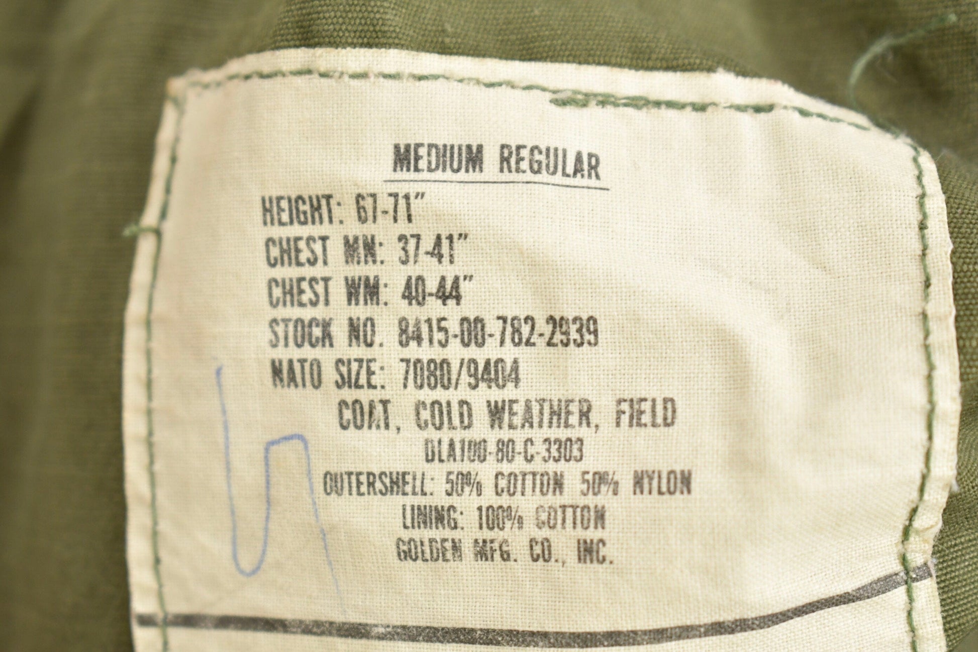 Vintage 1980 Military Army Sateen Field Jacket from propervintagecanada