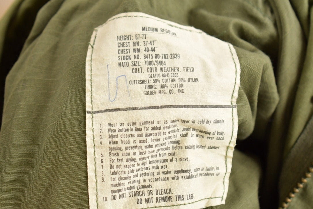 Vintage 1980 Military Army Sateen Field Jacket from propervintagecanada