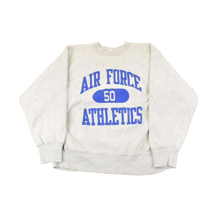 Vintage 1980's Air Force Athletics Champion Reverse Weave Crewneck Sweatshirt Men's Medium from propervintagecanada
